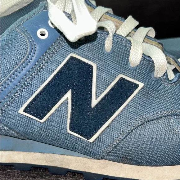 New Balance 574 “Pique Polo”  Blue Sneakers Classic Suede Mesh - Picture 2 of 15